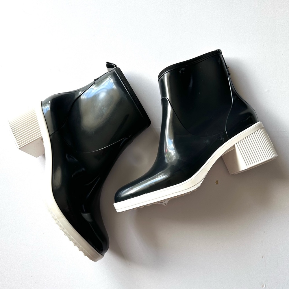 Kate Spade New York Puddle Rubber Black Parchment Rain Boot - Picture 7 of 15